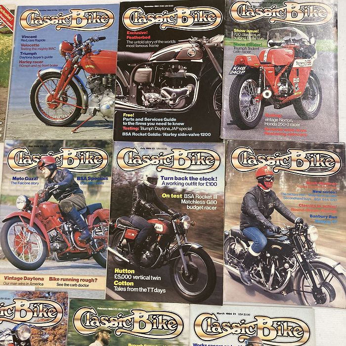 B2884　1984　11冊セット　「CLASSIC BIKE」　クラシックバイク　英国旧車雑誌