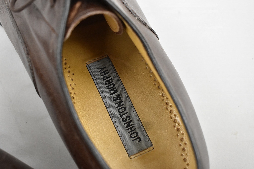 109806 「JOHNSTON & MURPHY」レザーシューズ  内羽根 SIZE 9