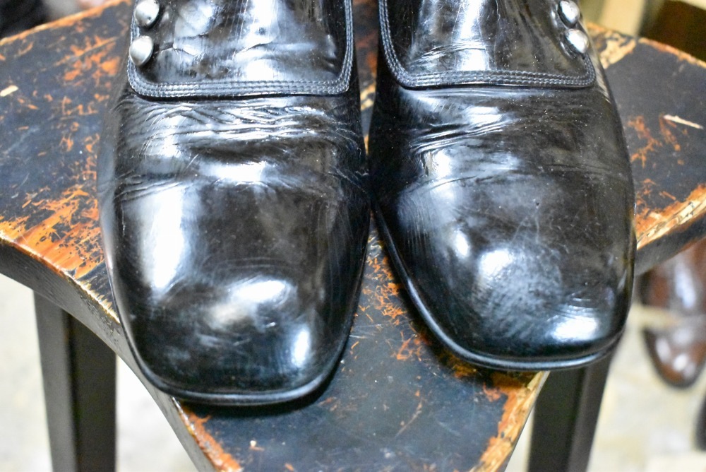 109559「SIDS by Moya bowier」ボタンシューズ SIZE 9 1/2 made in Porutogaru