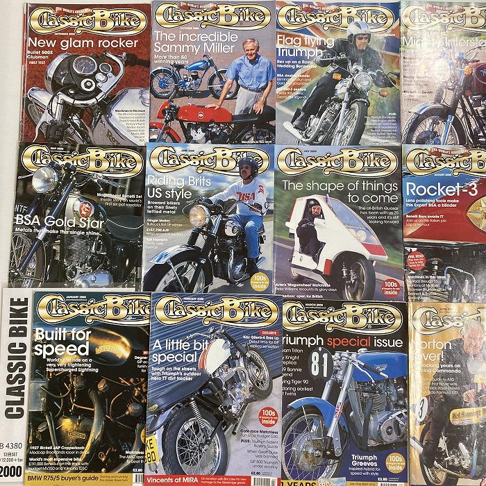 B4380　2000　12冊セット 「CLASSIC BIKE」 クラシックバイク 英国 旧車雑誌
