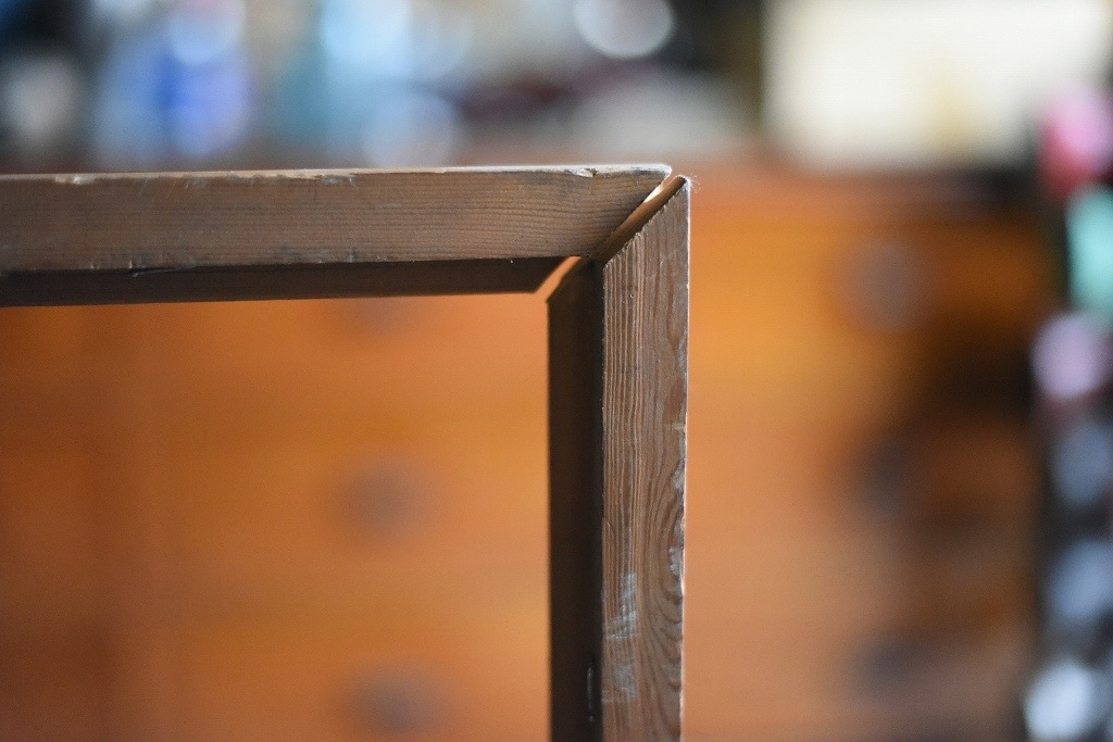 103566 ヴィンテージ　ウッドフレーム 一部破損　額縁