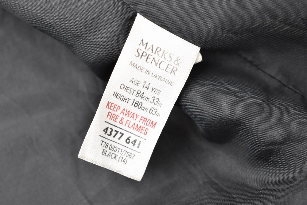 109235  [TA]ヴィンテージ 「MARKS & SPENCER」スクールジャケット MADE IN ENGLAND 黒