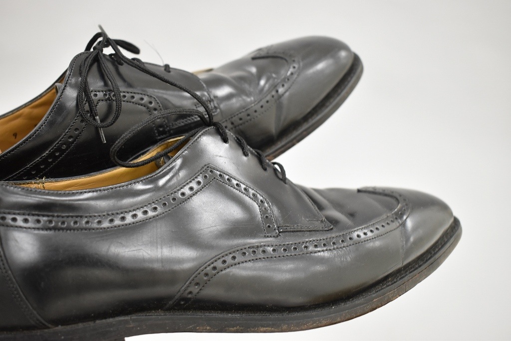 109810 「JOHNSTON & MURPHY」レザーシューズ  外羽根 SIZE 9 D