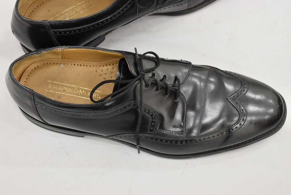 109810 「JOHNSTON & MURPHY」レザーシューズ  外羽根 SIZE 9 D