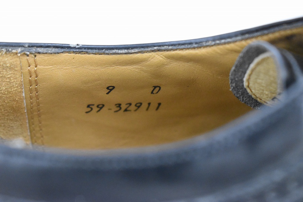 109810 「JOHNSTON & MURPHY」レザーシューズ  外羽根 SIZE 9 D