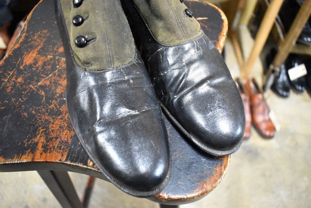 109560「STETSON SHOE」ヴィンテージ コンビ ボタンブーツ