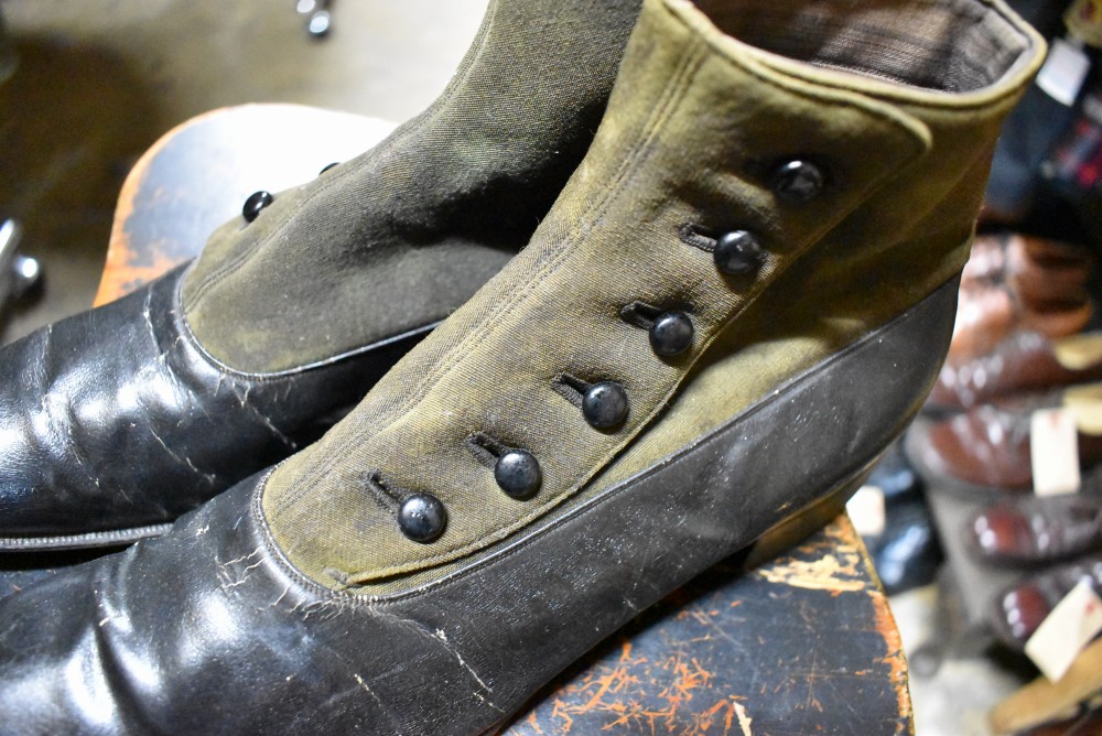 109560「STETSON SHOE」ヴィンテージ コンビ ボタンブーツ