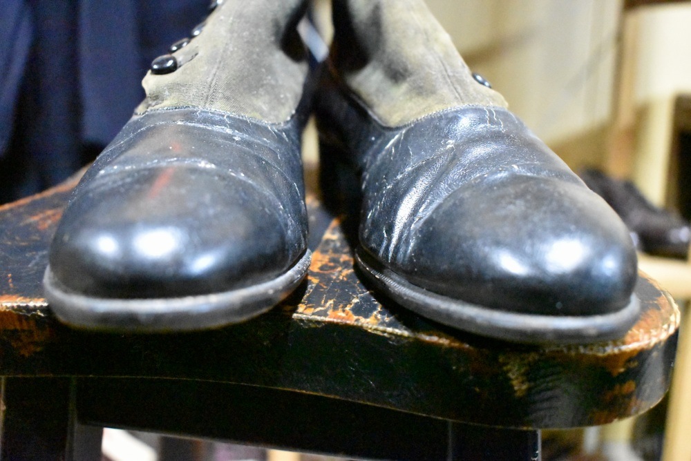 109560「STETSON SHOE」ヴィンテージ コンビ ボタンブーツ