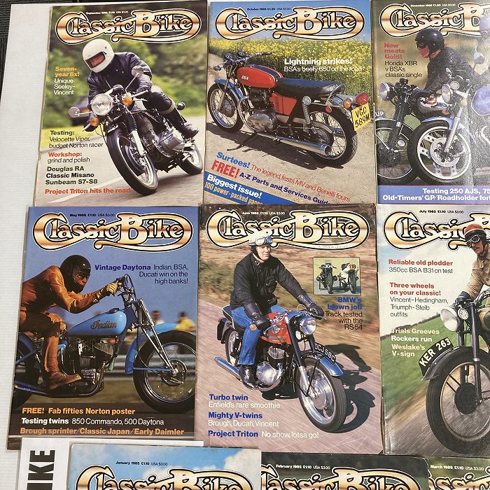 B2886　1985　12冊セット　「CLASSIC BIKE」　クラシックバイク　英国旧車雑誌