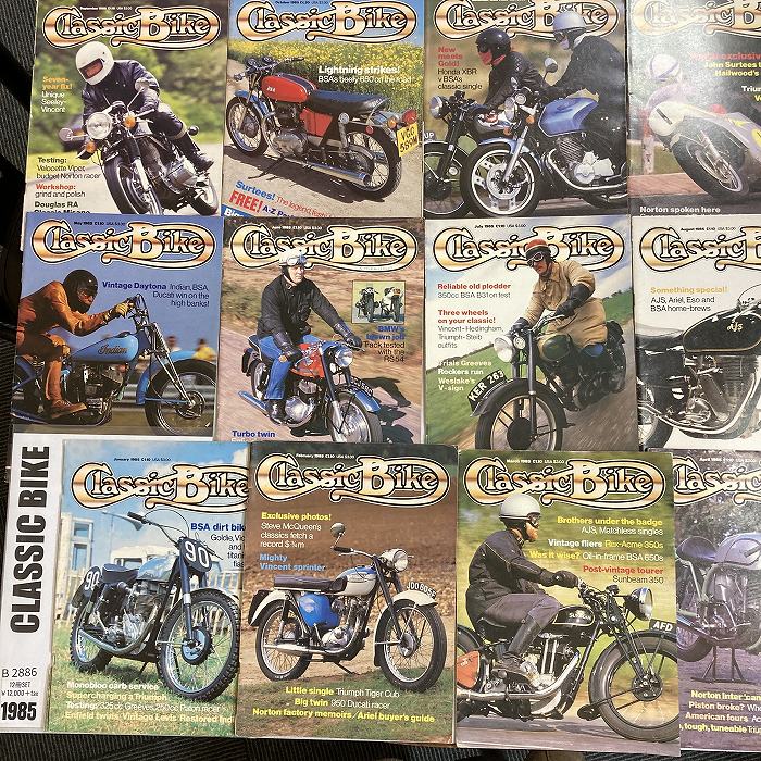 B2886　1985　12冊セット　「CLASSIC BIKE」　クラシックバイク　英国旧車雑誌