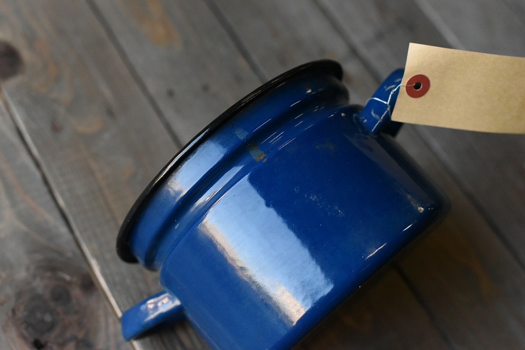 103838 ヴィンテージ ホーロー製　　ホットポット　鍋　MADE IN ENGLAND　英国