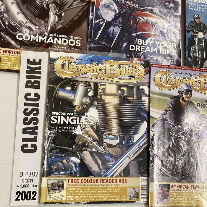 B4382 2002 11冊セット 「CLASSIC BIKE」 クラシックバイク 英国 旧車雑誌