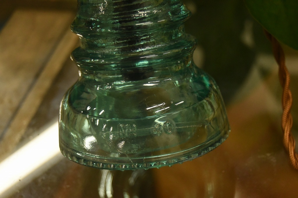 104783 インダストリアル ガラスインシュレーター ランプ 照明 USA 碍子 i008