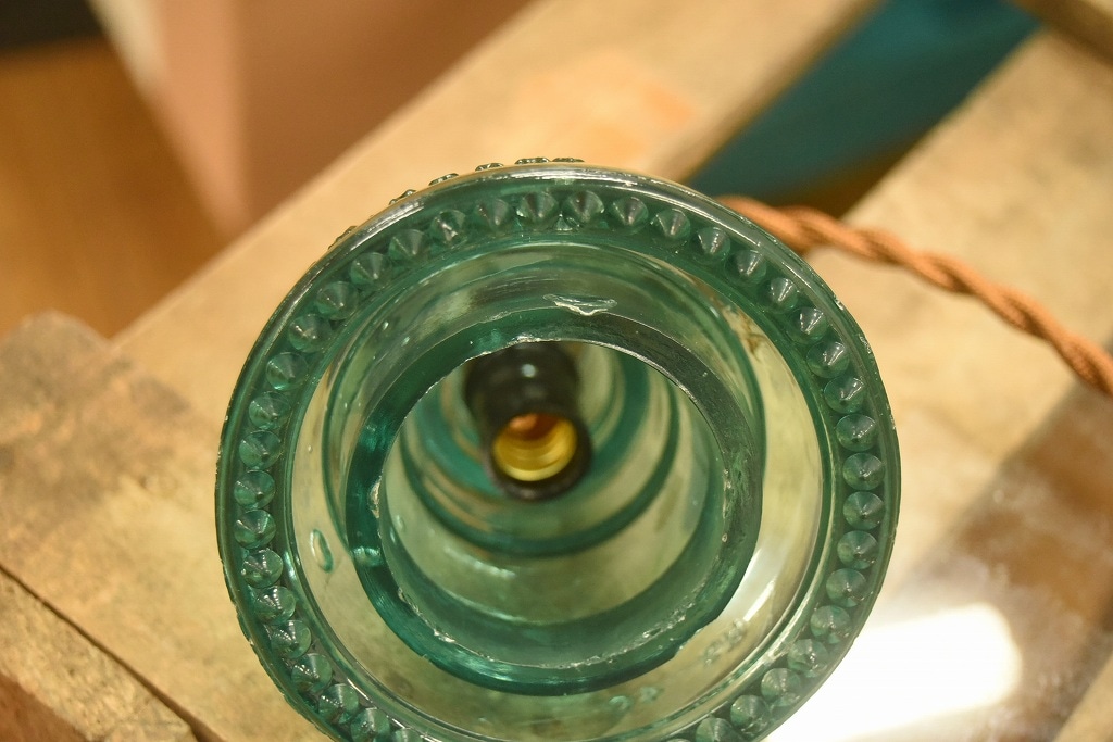 104783 インダストリアル ガラスインシュレーター ランプ 照明 USA 碍子 i008