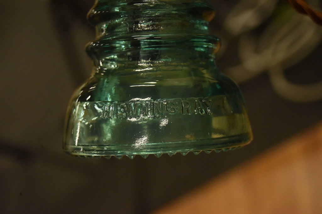 104783 インダストリアル ガラスインシュレーター ランプ 照明 USA 碍子 i008