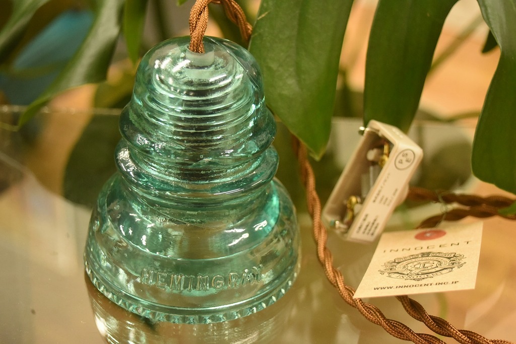 104783 インダストリアル ガラスインシュレーター ランプ 照明 USA 碍子 i008