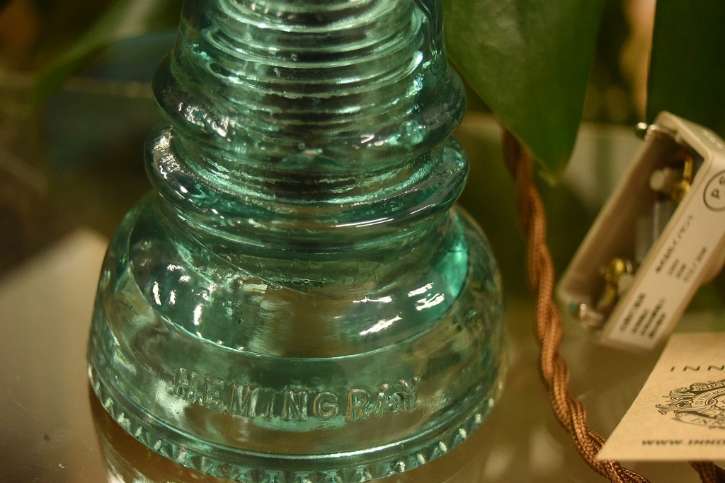 104783 インダストリアル ガラスインシュレーター ランプ 照明 USA 碍子 i008