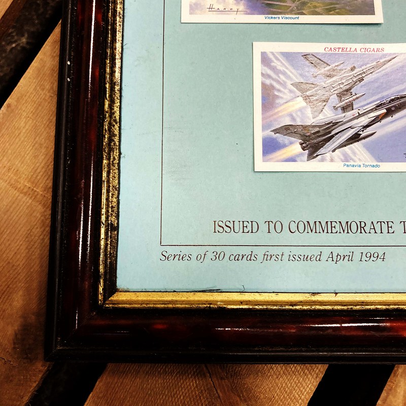 102444 ヴィンテージ　ウッド ゴールド　　フレーム　BRITISH AVIATION カード