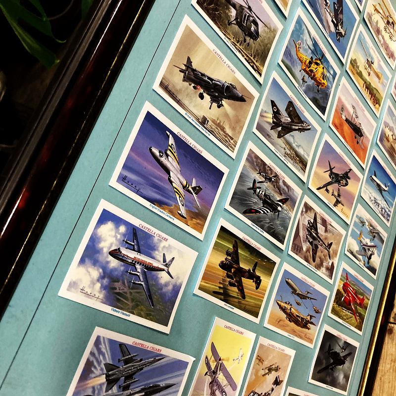 102444 ヴィンテージ　ウッド ゴールド　　フレーム　BRITISH AVIATION カード