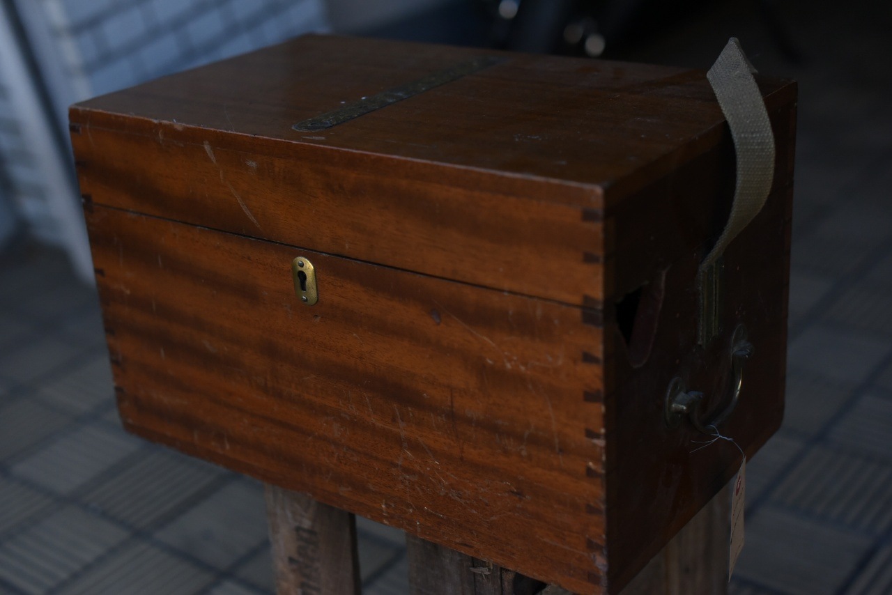 102773  ヴィンテージ ウッドボックス　木箱　真鍮