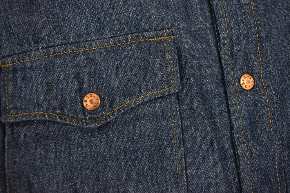 108572 1970s VINTAGE LEVI'S デニム ウエスタンシャツ UK 白タブ 