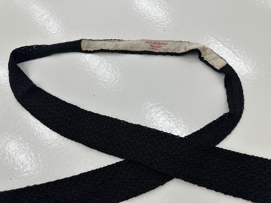 108221 Full Fashioned Crochet Rayon ヴィンテージ ネクタイ