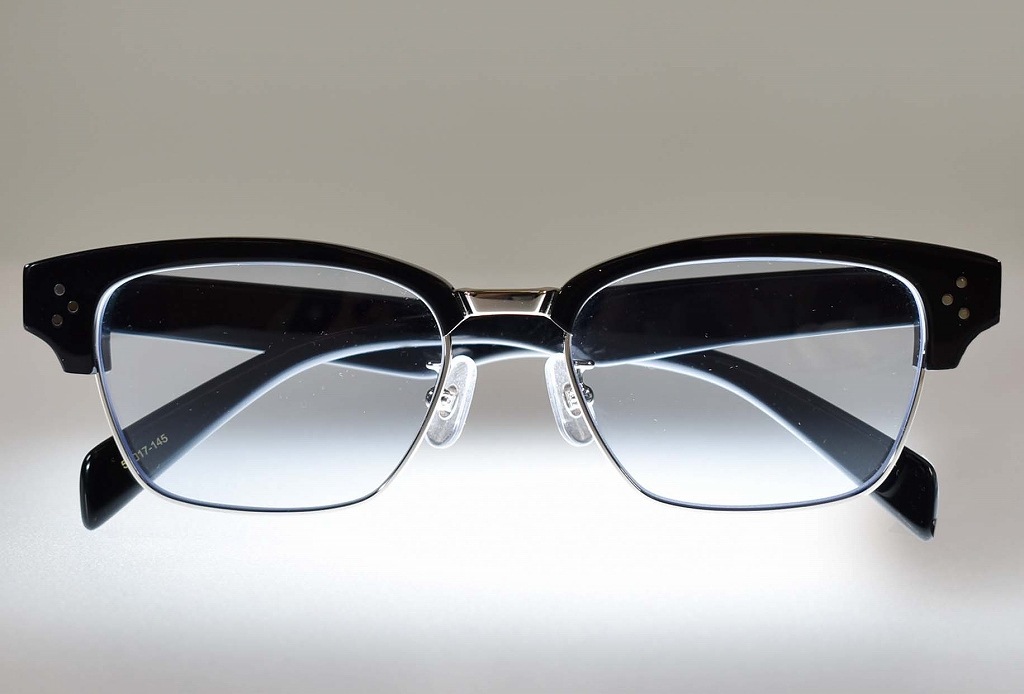 RH-BB サングラス 「RAWGUN」 BLACK ハーフリム lens：ブルー　INNOCENT Original Products