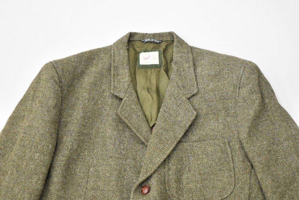 109132  [TA]ヴィンテージ 「HARRIS TWEED」made in ITALY ツイード ジャケット