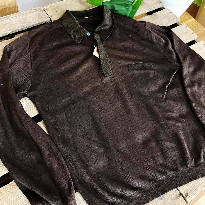 105906 ヨーロッパ ニットポロ シャツ 汚れあり