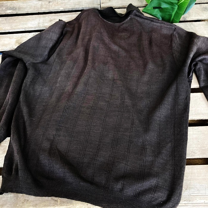 105906 ヨーロッパ ニットポロ シャツ 汚れあり