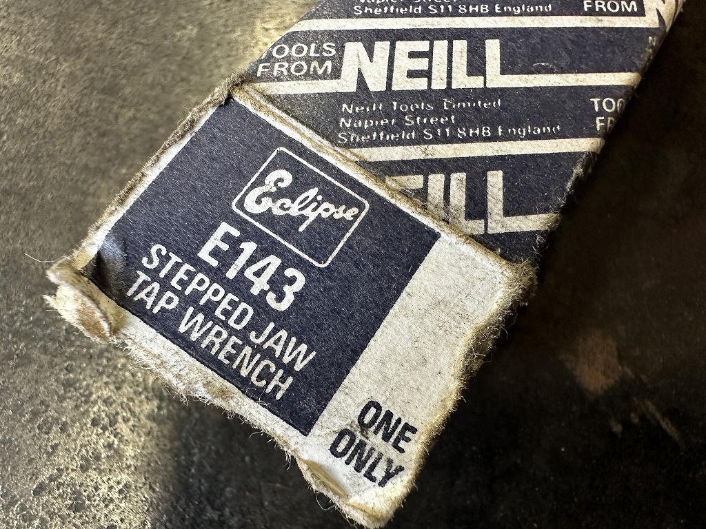 108036 ヴィンテージ 「ECLIPS 」 E143 STEPPED JAW TAP WRENCH タップ 工具 英国 MADE IN ENGLAND