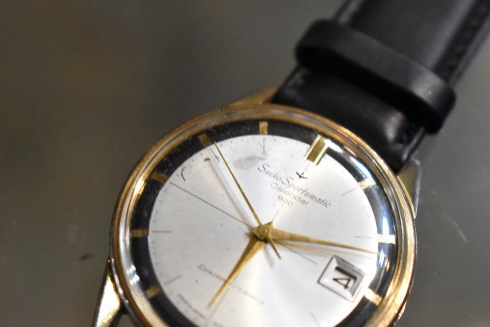 109582 腕時計 1960s VINTAGE SEIKO Sportsman Calendar 駒マーク セイコー ヴィンテージ 17石 15040D 手巻き