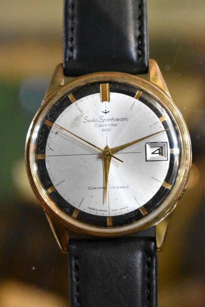 109582 腕時計 1960s VINTAGE SEIKO Sportsman Calendar 駒マーク セイコー ヴィンテージ 17石 15040D 手巻き