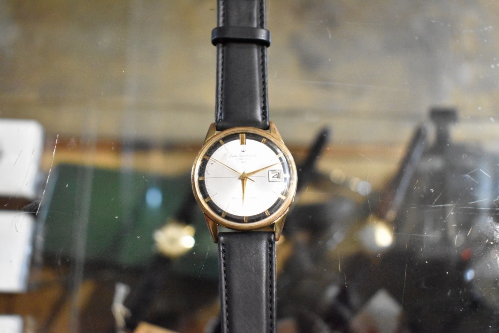 109582 腕時計 1960s VINTAGE SEIKO Sportsman Calendar 駒マーク セイコー ヴィンテージ 17石 15040D 手巻き