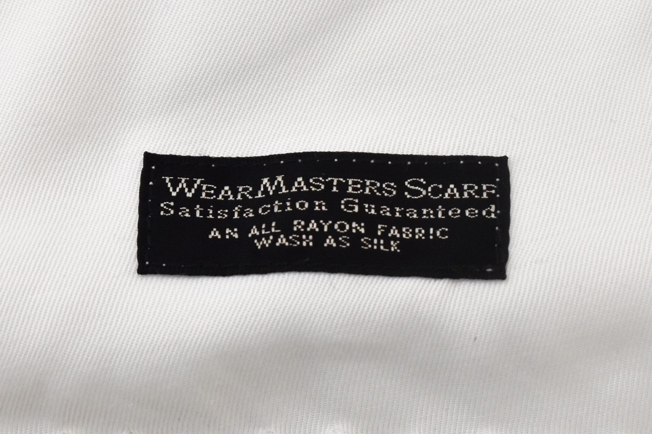 ATTRACTIONS×INNOCENT コラボレーションモデル 「WEARMASTERS SCARF 」 特注カラー White　スカーフ