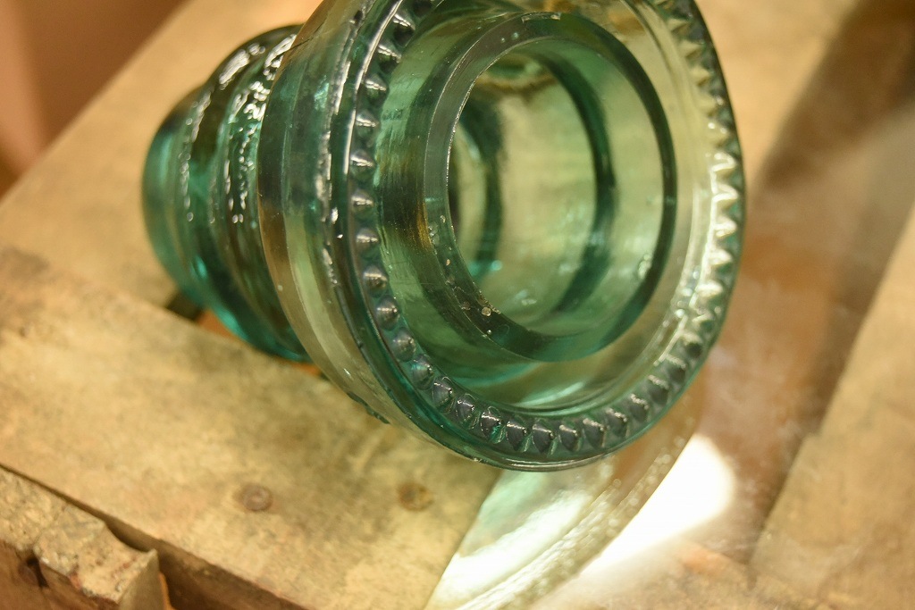 104775 インダストリアル　ガラスインシュレーター　ランプ　照明　USA　　碍子　i008