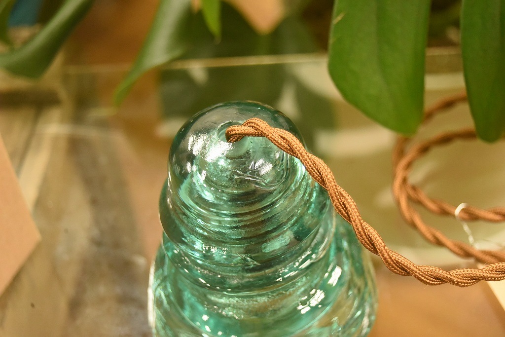 104775 インダストリアル　ガラスインシュレーター　ランプ　照明　USA　　碍子　i008