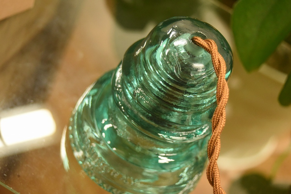 104775 インダストリアル　ガラスインシュレーター　ランプ　照明　USA　　碍子　i008