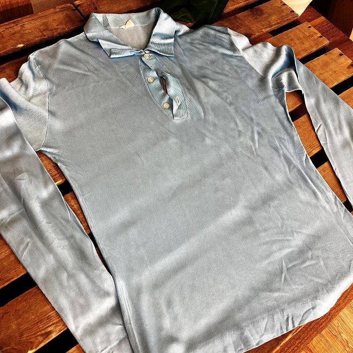 105904 ヨーロッパ　ニットポロ　シャツ MADE IN ITALY SIZE48