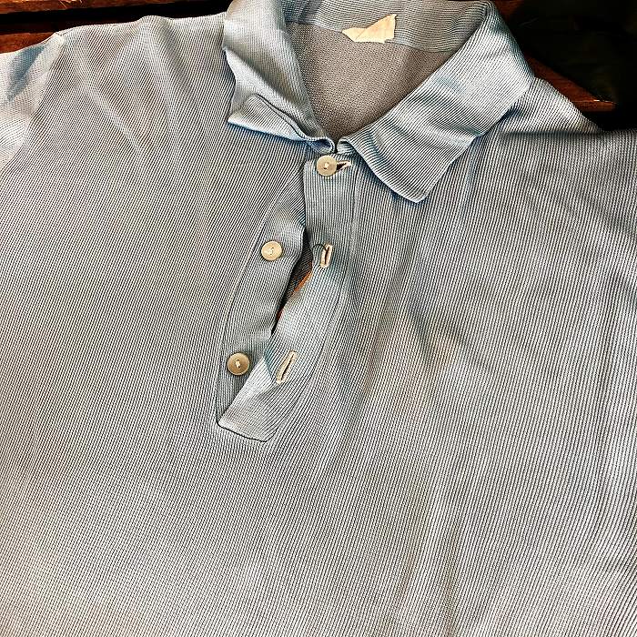 105904 ヨーロッパ　ニットポロ　シャツ MADE IN ITALY SIZE48