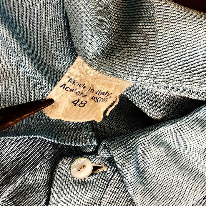 105904 ヨーロッパ　ニットポロ　シャツ MADE IN ITALY SIZE48