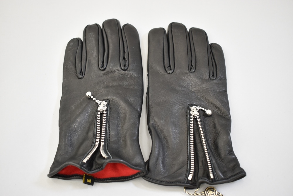 英国 「GOLDTOP」「Zipped Cruiser Gloves」 本革カフェレーサーグローブ　　10%ポイント還元
