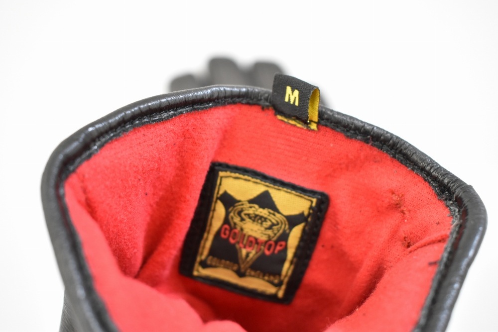 英国 「GOLDTOP」「Zipped Cruiser Gloves」 本革カフェレーサーグローブ　　10%ポイント還元