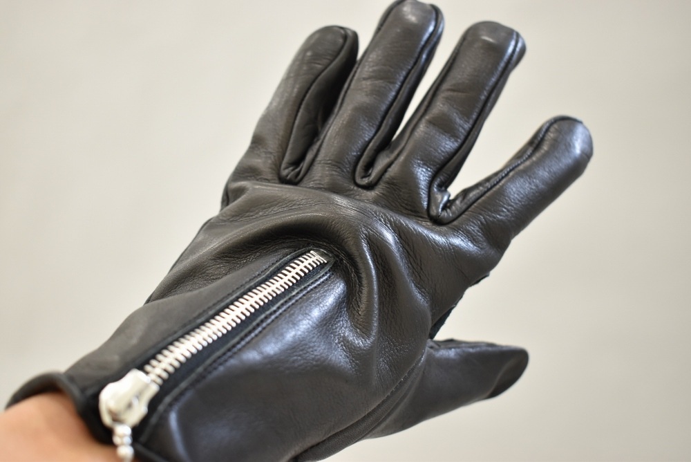 英国 「GOLDTOP」「Zipped Cruiser Gloves」 本革カフェレーサーグローブ　　10%ポイント還元