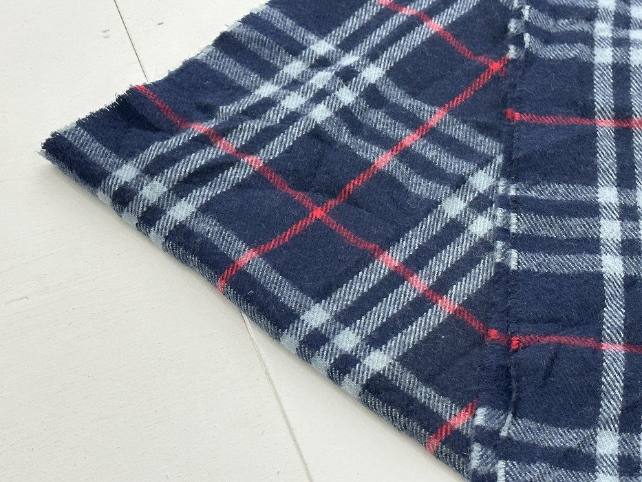 107269 ヴィンテージ 「BURBERRY」バーバリー マフラー LAMBS WOOL