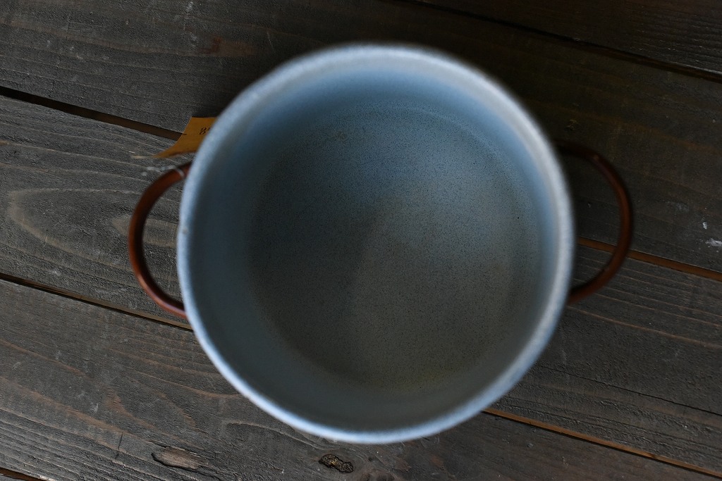 103836 ヴィンテージ ホーロー製　ホットポット　鍋　MADE IN ENGLAND　英国