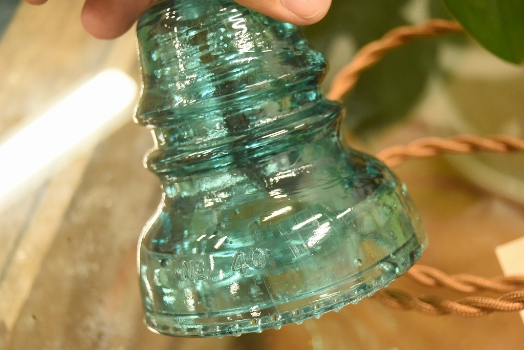 SR 104771 インダストリアル　ガラスインシュレーター　ランプ　照明　USA　　碍子　i008