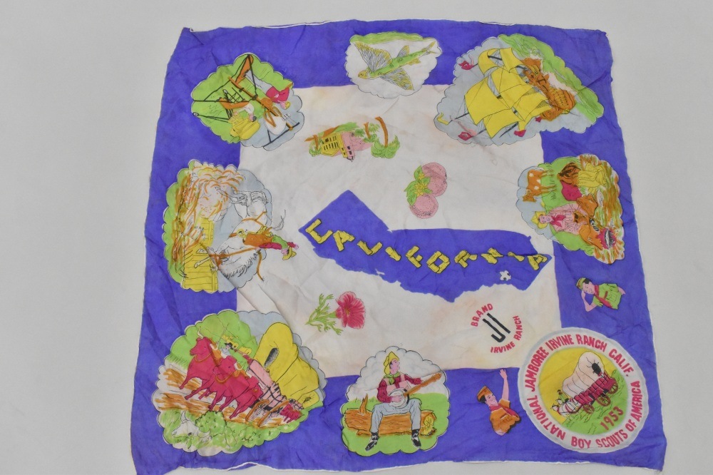 108817 ヴィンテージ 大判 スーベニア スカーフ Souvenir scarf