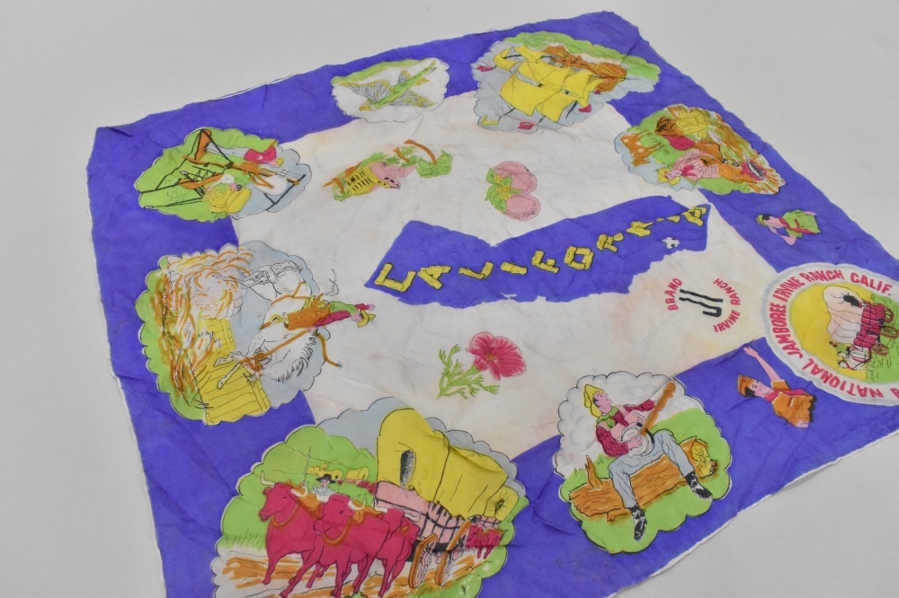 108817 ヴィンテージ 大判 スーベニア スカーフ Souvenir scarf