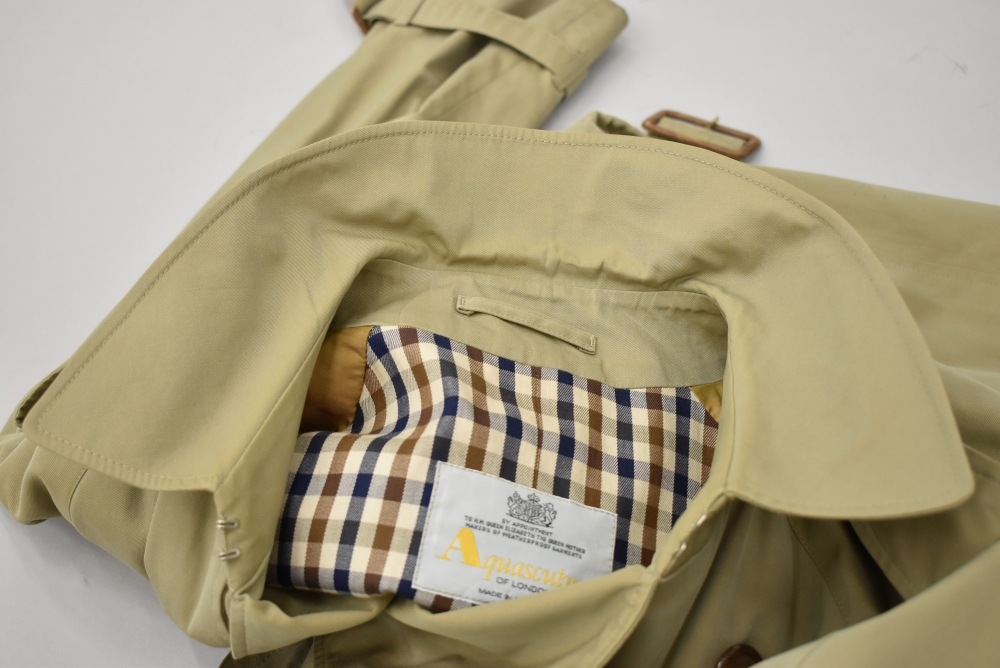 109477 ヴィンテージ「Aquascutum」アクアスキュータム トレンチコート 